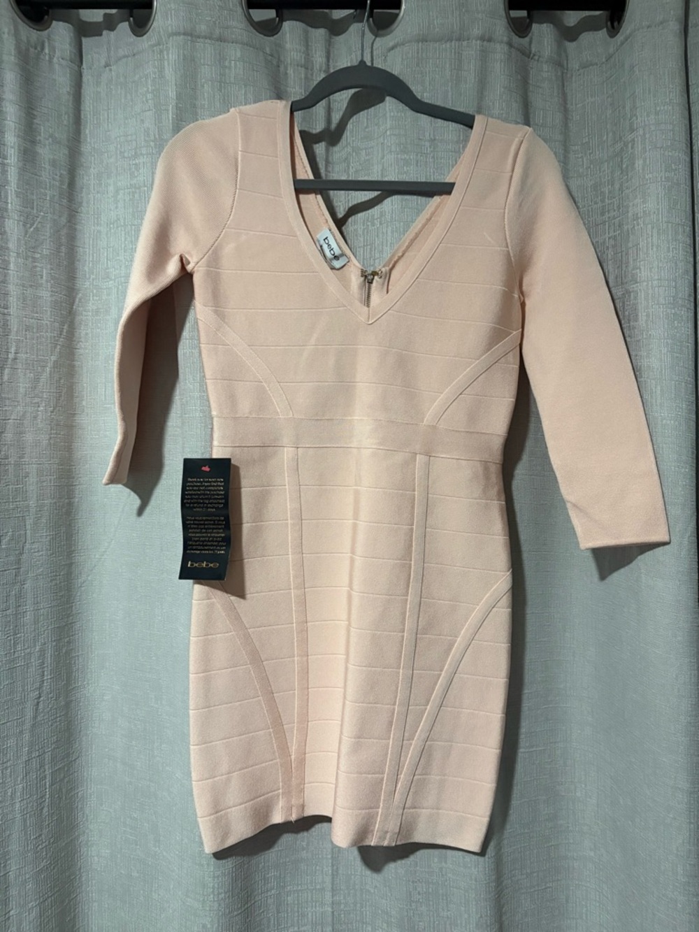 bebe Blush Bandage V-Neck Mini Dress